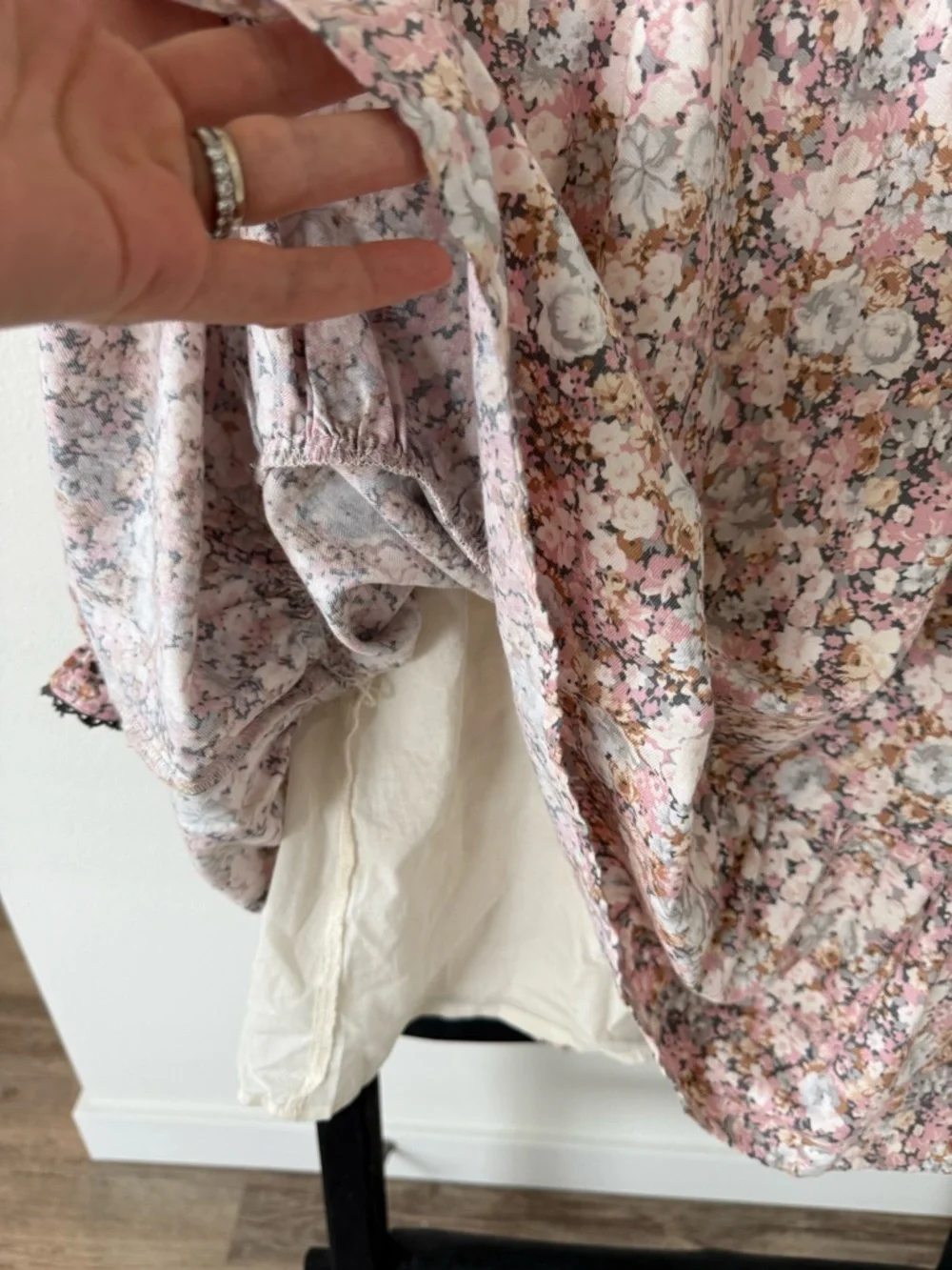 Janie and Jack Pink Floral Ruffle-Neck Dress 10Y